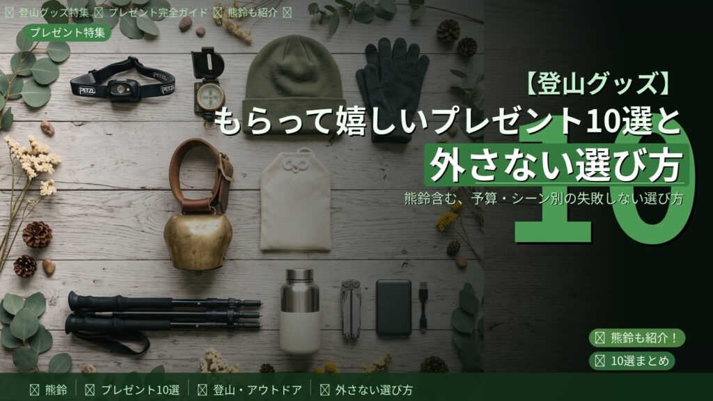 【登山グッズ】もらって嬉しいプレゼント10選と外さない選び方