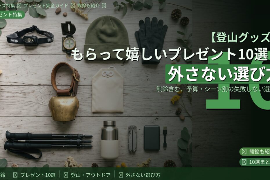 【登山グッズ】もらって嬉しいプレゼント10選と外さない選び方