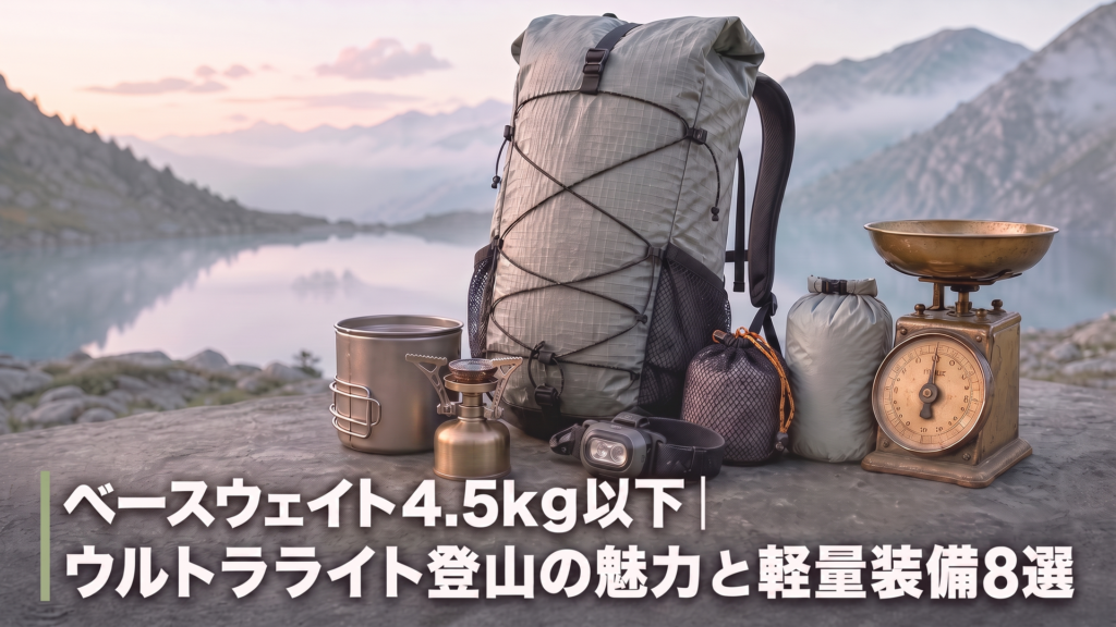 ベースウェイト4.5kg以下｜ウルトラライト登山の魅力と軽量装備8選