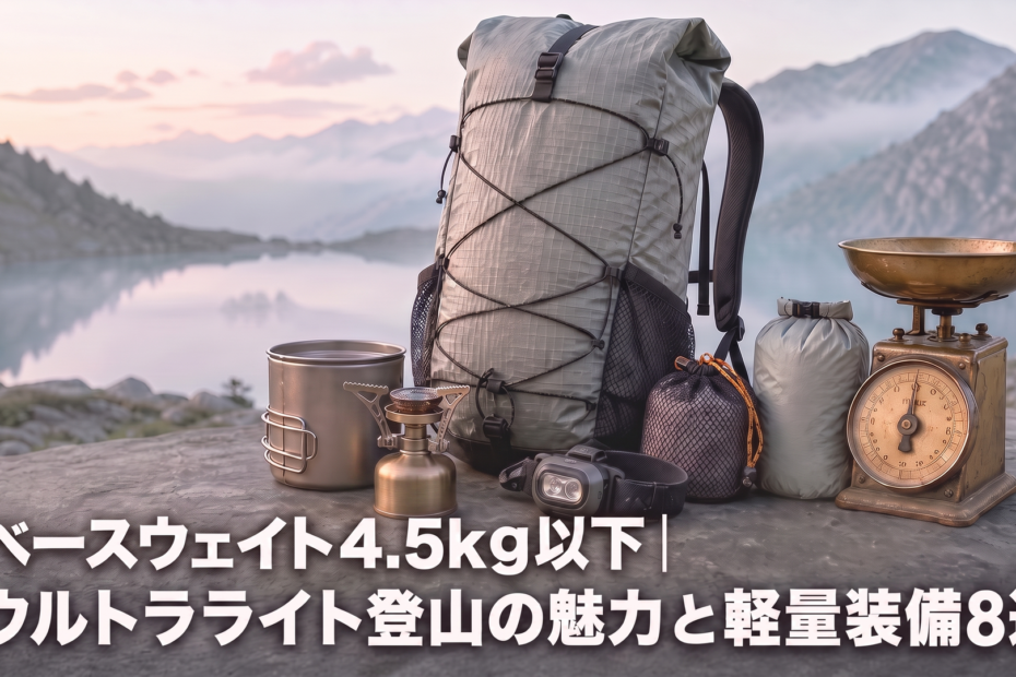 ベースウェイト4.5kg以下｜ウルトラライト登山の魅力と軽量装備8選
