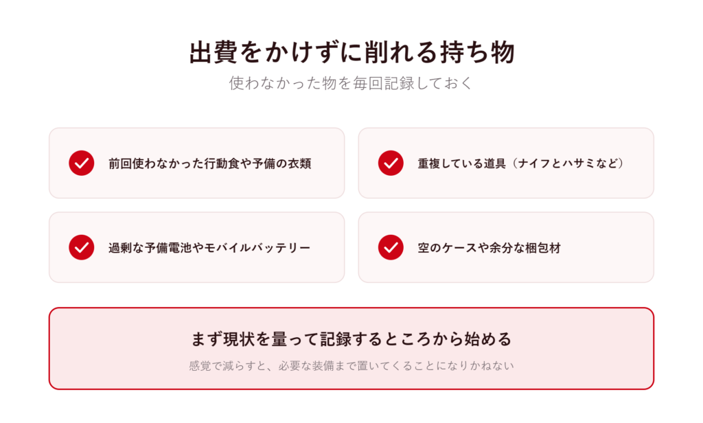 買い替えずに削れる持ち物の見直し